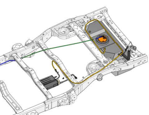 2007-2011 JKU Fuel Line and EVAP Modification Motobilt