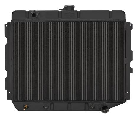 66-74 A,B,C, E Body With AC Automatic 17 x 26 Inch Aluminum Performance Radiator| Black Night Rider Series Cold Case Radiators 