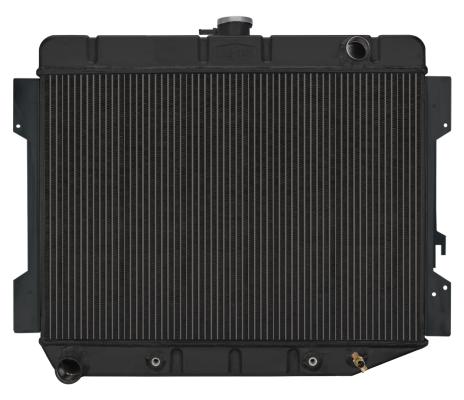 66-74 B,E Body Challenger Automatic 17 X 26 Inch Aluminum Performance Radiator Black Night Rider Series Cold Case Radiators