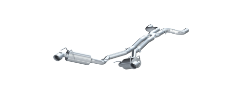 Dual Cat Back Exhaust System Round Tips T304 Stainless Steel For 10-15 Chevrolet Camaro, V6 3.6L MBRP