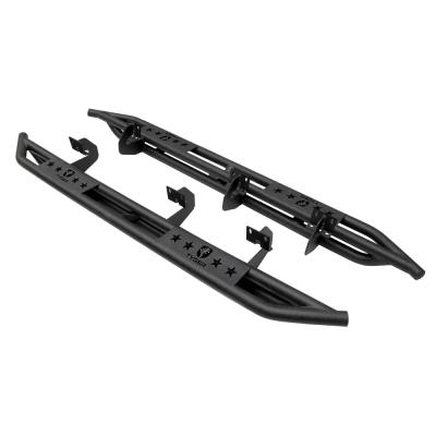Side Step Rails Nerf Bars Running Boards Kit For 04-14 F-150 Super Cab Excl. 04 Heritage Models Textured Black Tyger Auto