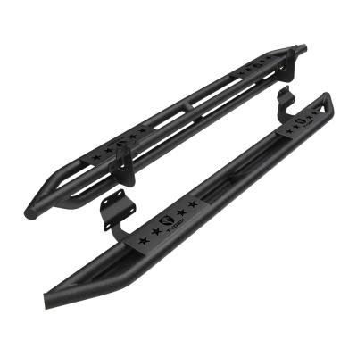 Side Step Rails Nerf Bars Running Boards Kit For 15-20 Ford F-150 17-20 F-250/F-350 Super Cab Textured Black Tyger Auto