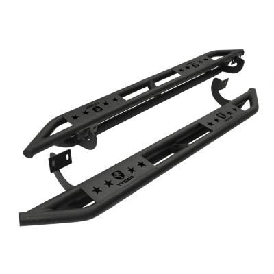 Side Step Rails Nerf Bars Running Boards Kit For 97-03 Ford F150/250LD Super Cab Incl 04 Heritage Textured Black Tyger Auto
