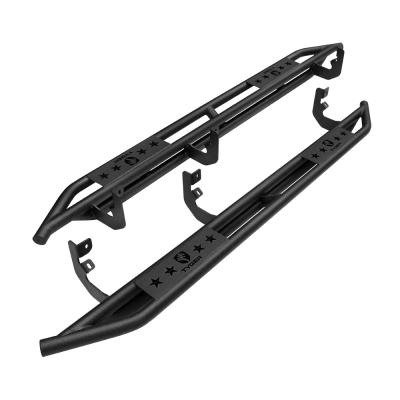 Side Step Rails Nerf Bars Running Boards Kit For 04-22 Nissan Titan Crew Cab and 16-22 Titan XD Crew Cab Textured Black Tyger Auto