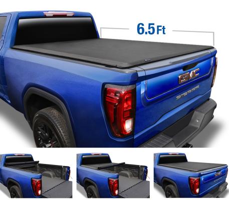 T1 Soft Roll Up Tonneau Cover For 88-07 Silverado/Sierra 1500 2500 HD 3500 HD 07 Classic Only Fleetside 6 Ft 6 Inch Bed Tyger Auto