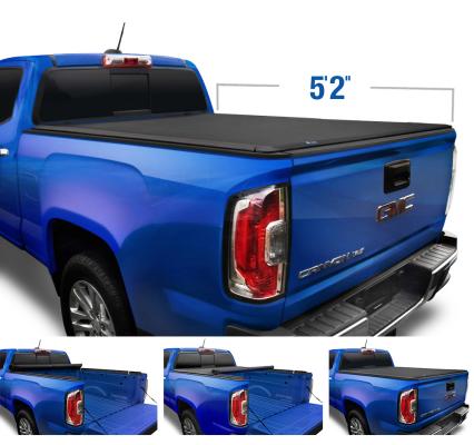 T1 Soft Roll Up Tonneau Cover For 19-22 Colorado/Canyon Fleetside 5 Ft 2 Inch Bed Tyger Auto