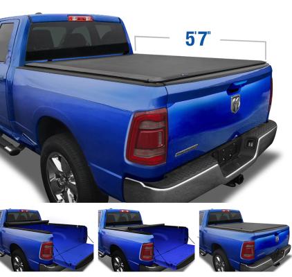 T1 Soft Roll Up Tonneau Cover for 19-22 Ram 1500 5 Ft 7 Inch Bed Not for Classic Does Not Fit with Multi-Function Split Tailgate or RamBox Tyger Auto