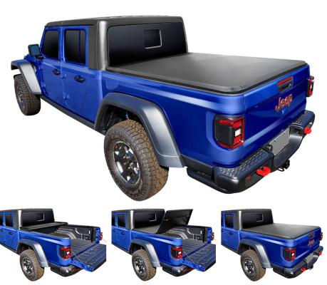 T3 Soft Tri-Fold Tonneau Cover For 20-22 Jeep Gladiator JT Tyger Auto