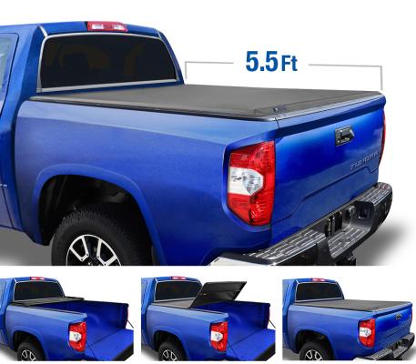 T3 Soft Tri-Fold Tonneau Cover For 14-20 Toyota Tundra Fleetside 5.5 Ft Bed Tyger Auto