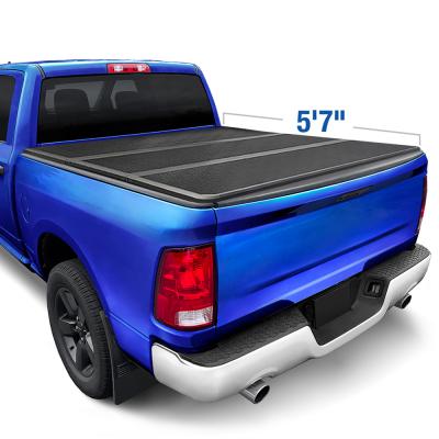 T5 Alloy Hardtop Truck Bed Tonneau Cover 09-18 Dodge Ram 1500 5.7 Foot Bed without RamBox Hard Folding Solid Tri-Fold Pickup Truck Tyger Auto