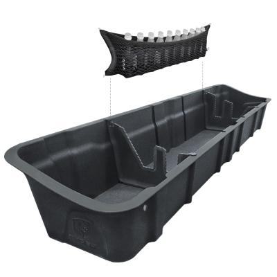 Rear Underseat Storage Box For 15-22 Ford F-150 17-22 F-250/F-350/F-450/F-550 Super Duty Crew Cab Not 20 F150 XL and XLT 300A Trims Black Organizer Tyger Auto