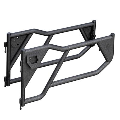 Tubular Doors 18-21 Jeep Wrangler JL 2-Doors Textured Black w/Mirror Mount Front Doors Only Tyger Auto