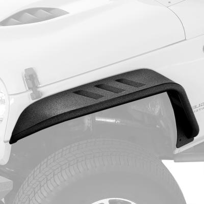 Flat Style Steel Fender Flares Front and Rear 4PCS Set Black Textured For 07-18 Jeep Wrangler JK 2/4 Door Tyger Auto