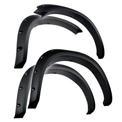 Fender Flares For 09-18 Dodge Ram 1500 19-20 1500 Classic Exclude R/T Rebel Warlock Models Black Rugged-Textured Pocket Bolt-Riveted Style Set 4 Piece Tyger Auto