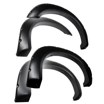 Fender Flares For 11-16 Ford F250 F350 Super Duty Only For Styleside Models Paintable Smooth Matte Black Pocket Bolt-Riveted Style Set 4 Piece Tyger Auto