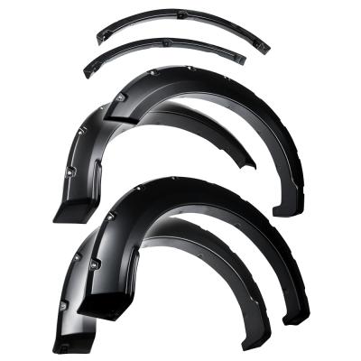 Fender Flares For 18-20 Ford F-150 Exclude Models with Tech Package Smooth-Textured Matte Black Pocket Bolt-Riveted Style Set 4 Piece Tyger Auto