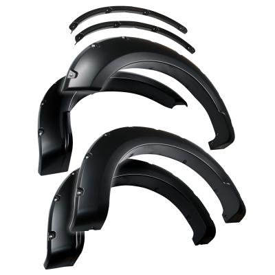 Fender Flares For 17-22 Ford F250 F350 Super Duty Smooth Paintable Matte Black Pocket Bolt-Riveted Style Set 4 Piece Tyger Auto