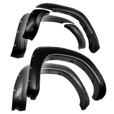 Fender Flares For 05-11 Toyota Tacoma Fleetside 73.5 Inch Fleetside Bed Paintable Smooth Matte Black Pocket Bolt-Riveted Style Set 6 Piece Tyger Auto