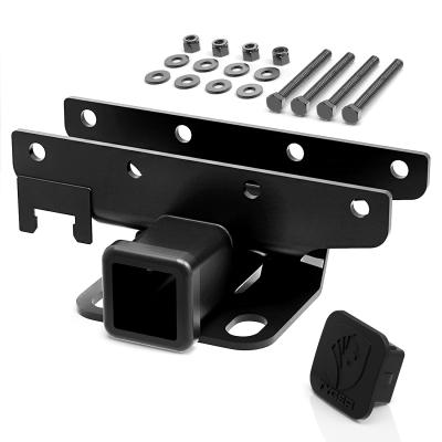 Hitch and Cover Kit For 07-18 Jeep Wrangler JK 2 Door and 4 Door Unlimited Factory Style 2 Inch Rear Receiver Hitch Tow Towing Trailer Hitch Tyger Auto