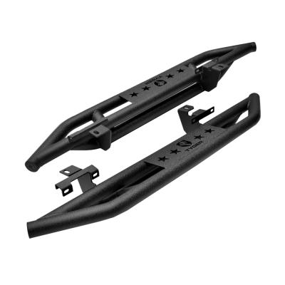 Side Step Nerf Bars Running Boards Kit For 18-20 Jeep Wrangler JL 2 Door Textured Black Side Tyger Auto