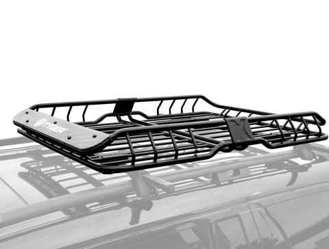 Heavy Duty Roof Mounted Cargo Basket Rack L57.5 Inch x W41.7 Inch x H6.3.0 Inch Roof Top Luggage Carrier With Wind Fairing Tyger Auto