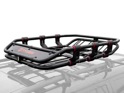 Super Duty Roof Cargo Basket L 52 Inch x W 41.3.0 Inch x H 8.3.0 Inch Luggage Carrier Rack With Wind Fairing Tyger Auto