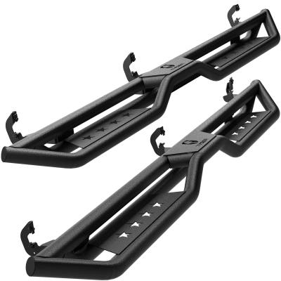 Star Strider Compatible with 07-18 Chevy Silverado GMC Sierra 1500; 07-19 2500 3500HD; 19 LD / Limited Crew Cab Side Step Rails Nerf Bars Running Boards Tyger Auto