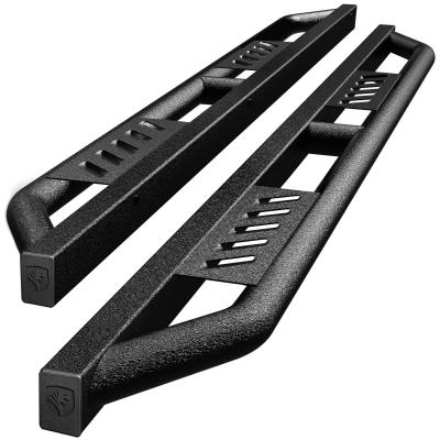 Trax Side Steps Compatible with 24 Toyota Tacoma (Fits Hybrid) Double Cab Textured Black Drop Step Rail Running Board Tyger Auto