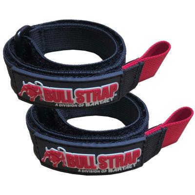 Ratchet Tie Down Straps 1 Inch x 20 Inch Adjustable Velcro Bull Wrap Tie for load and item securement (Pair of 2) - BullStrap by Bartact