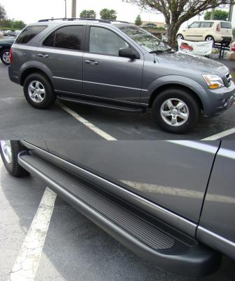 Running Board Mounting Bracket Kit For Transender Running Boards 07-13ia Sorento Lx W/O Cladding Heavy Gauge Steel Silver Owens Products