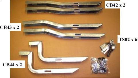 Running Board Mounting Bracket Kit For Transender Running Boards 15-17 Nissan Rogue Heavy Gauge Steel Silver Owens Products