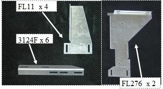Running Board Mounting Bracket Fusion Bracket Kit 99-16 Ford Super Duty Standard Heavy Gauge Steel Silver Owens Products