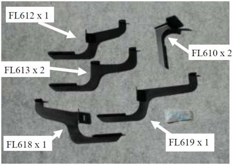 Bracket Kit 10-1366 for Mounting Owens Factory Running Boards / 4 inch Drop / 15-18 Ford Transit 150 250 Van 130 Wheel Base / Heavy Gauge Steel / Owens Products