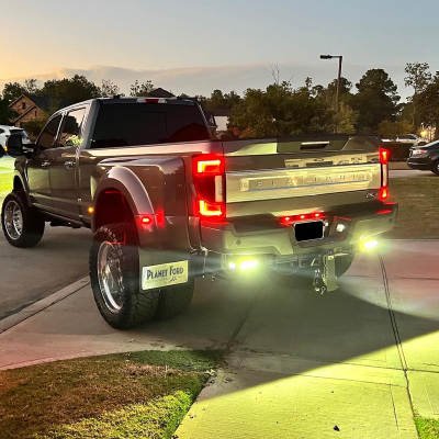 11-16 Ford F250-F450 Blacked Out Bolt On Hitch Bar Reverse Light Kit