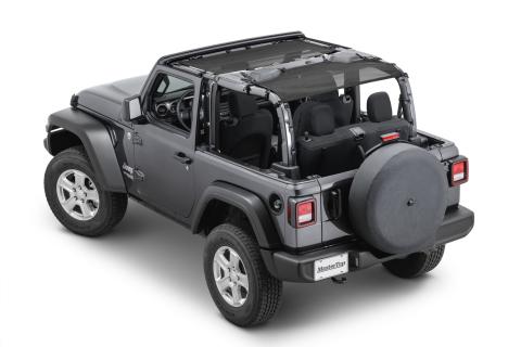 ShadeMaker Freedom Mesh Bimini Top Plus 18-2023 JL Jeep Wrangler 2 Dr Black