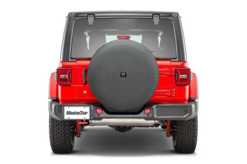 Jeep Wrangler JL Spare Tire Cover For 18-Pres Wrangler JL 33 inch 285/70R17 Black MasterTop