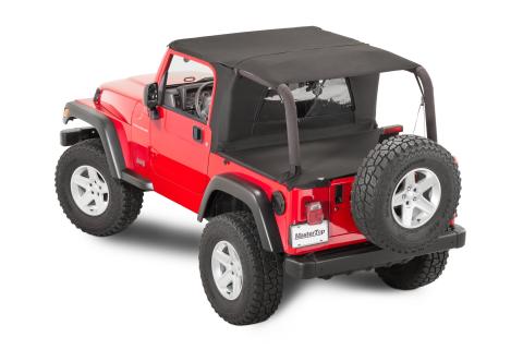 Jeep TJ Ultimate Soft Top Combo Bimini Top Plus For 97-02 Wrangler TJ WindStopper Plus and Tonneau No Door Skin MasterTop