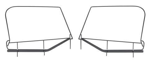 Jeep TJ Upper Steel Door Frames Pair For 97-06 WranglerTJ Black Powdercoat MasterTop