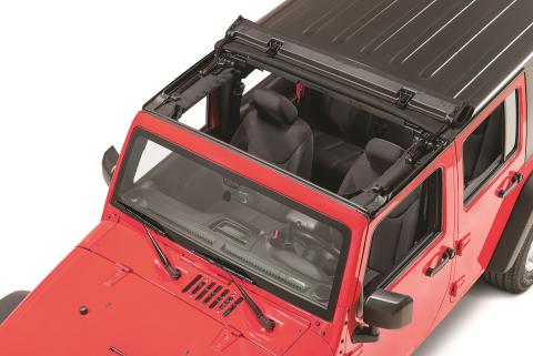 SkyMaster for Hardtop in Black Diamond Sailcloth for 07-18 Jeep Wrangler JK MasterTop