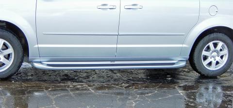 Running Boards Glastep Custom Molded Fiberglass 09-14 VW Routan 08-17 Dodge Grand Caravan Fiberglass Gray Owens Products