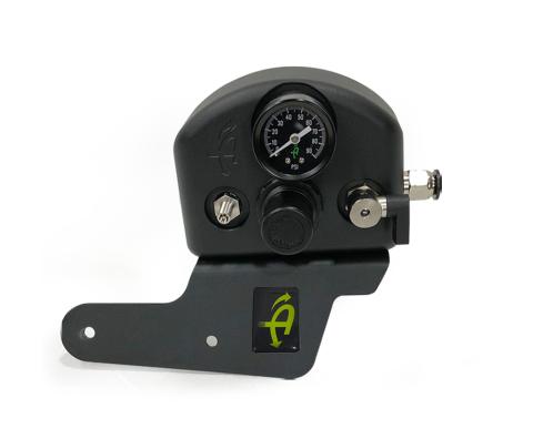 Jeep JK Tire Inflator System 4 Tire For 07-18 Wrangler JK 2/4 Door W/Engine Mount With Box, Fittings, Hoses and Storage Bag Black UP Down Air