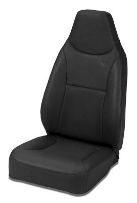 Trailmax II Standard Front High Back Fixed Bucket Seat For Jeep 1976-1986 CJ7 All Vinyl Black Crush Bestop