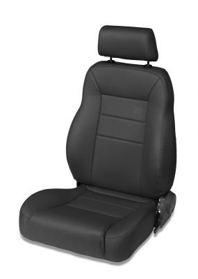 Trailmax II Pro Front Driver Seat For Jeep 1976-1986 CJ7 All Vinyl Black Crush Bestop