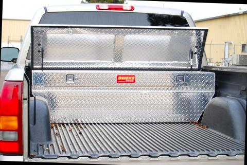 Truck Tool Box Garrison Series Low-Profile Chest / 60 Inch Slanted Sides / Diamond Tread Aluminum / Bright Polished / Owens Products