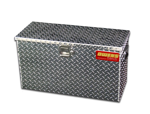 Truck Jeep Tool Box Garrison Series Utility Chest / 29 Inch / Diamond Tread Aluminum / Bright Polished / Owens Products