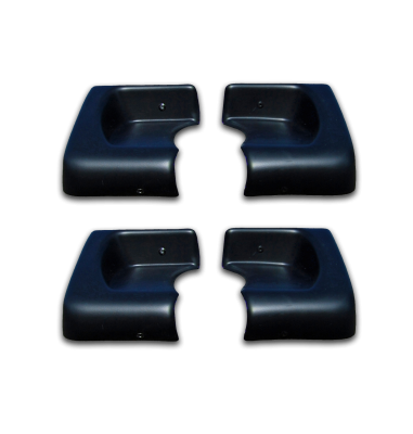End Caps for TranSender Running Boards / Molded TPO / Black / 2 Pair / Owens Products