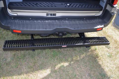 Hitch Step Owens Commercial Rear Step Grip Strut 11-21 Nissan NV Full Size Van Rear Entry Step Aluminum Bright Owens Products
