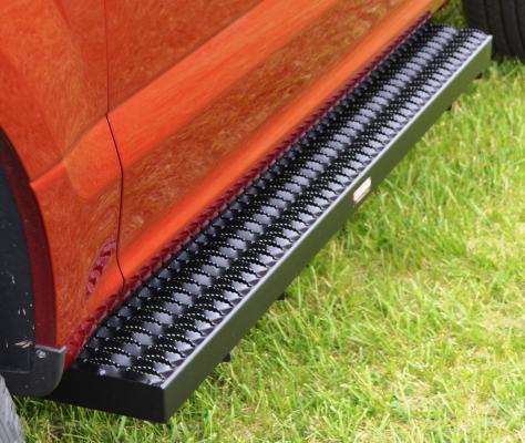 Running Boards Grip Strut Commercial 04-14 Ford F150 Standard Cab Aluminum Textured Black Owens Products