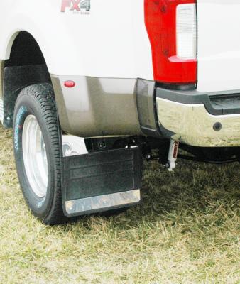 Mud Flaps Classic Dually Rubber Mudflaps / Stainless Steel Inserts / 17-18 Ford F350 / 19 x 24 / Owens Products