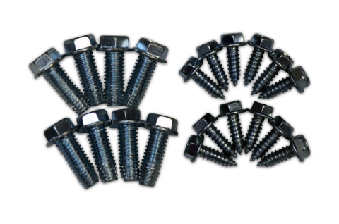 Bolt Pack BP01 for Stone Guards / Full Length Installation / 20 Pieces / Silver / Owens Products